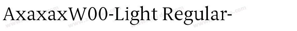 AxaxaxW00-Light Regular字体转换